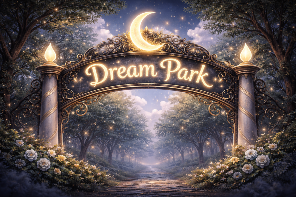 Dream Park entry sign